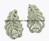 925 Hotselling Sterling Silver Tiny Tree Branch Earrings with Double Crystal for Women
