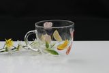 Clear Glass Water Cup with Ear (KL11041-7B)