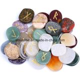 Semi Precious Stone Crystal Runes Slices Stone Carving