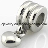 Dangle Heart Charm with Bead Loop