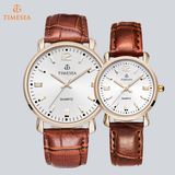 Waterproof Genuine Leather Strap Japan Movement Quartz Couple Wrist Watch70002