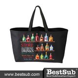 Canvas Tote Bag (Big, Black) (HBD08C)