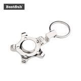 2D Blank Sublimation Fidget Spinners Fidget Spinner Keyring Custom Gift (Pentagonal Gear, Silver)