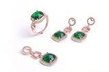 Rose Gold Plating 925 Sterling Silver Jewelry Set with CZ