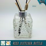 200ml Water Cube Glass Reed Duffuser Bottle with Matte Silver Cap