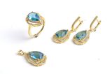 Simplity 925 Sterling Silver Jewelry Set with Pearl Cut CZ