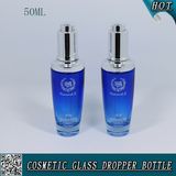 50ml Blue Color Spraying Glass Essential Oil Bottle Glass Dropper Bottle