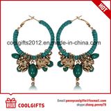 Bohemian Style Fashion Big Round Elephant Pendent Earrings