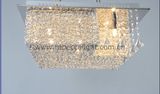 Square Aluminum Wires and Crystal Ceiling Lamp