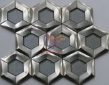 Hexagon Shape Crystal and Steel Mixed Mosaics (CFM1001)