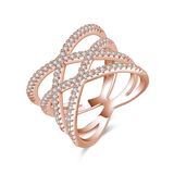 Imitation Fashion Jewelry Factory Wholesale Accessory Gold Ring with Zircon