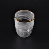 Handmade Candle Vessel with Gold Plating Top