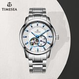 Skeleton Stainless Steel Automatic Wath Swiss Quality Mechanical Watch 72615