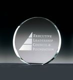 Round Crystal Award with Laser