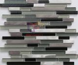 Classical Grey and Black Glass Mixed Aluminium Mosaic (CFA69)