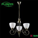 Moroccan White Glass Chandelier Down Pendant Lighting