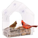 2017 Latest Design Acrylic Transparent Window Bird Feeder
