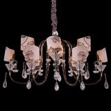 Factory Outlet Cloth Lampshade Bar Crystal Fixture Indoor Chandelier Light