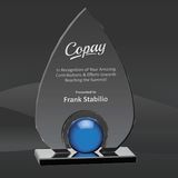 Smoked Arrow Blue Orb Crystal Award (MP-AWK8644-B)