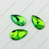 Decorative Drop Peridot Crystal Rhinestone Button
