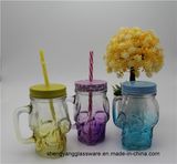 Hot Sell Food Grade Colorful 16oz Fashion Mason Mug with Handle