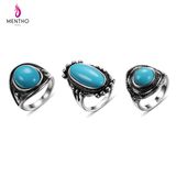 New Hot Sale Retro Ethnic Alloy Women's Ring Set Jewelry