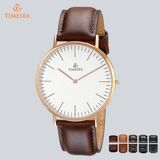 Mens Custom Logo Wrist Watches Quartz Watch with Genuine Leather72024