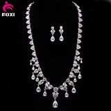 2016 Bridal Fashion CZ Gems Rhodium Plated Jewelry Sets