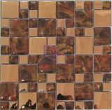 Rose Gold Mirror Face Stainless Steel Mix Crystal Mosaic (CFM846)
