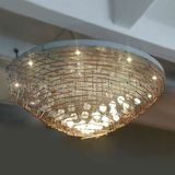 Simply Modern Crystal Ball and Steel Tube LED Chandelier at Function Room