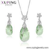 64406 Xuping Charming Big Stone Designs Crystals From Swarovski Jewelry Sets for Women