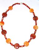 Semi Precious Stone Fashion Crystal Beaded Jewelry Ecklace (ESB01302)