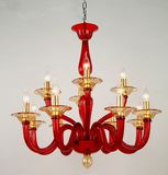 Red Glass Pendant Lighting Chandelier (KD0123-8+4)