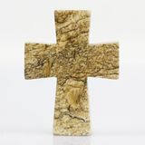 Natural Crystal Picture Jasper Gemstone Cross Ornament Charming Pendant