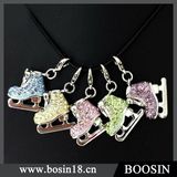 New Arrival Sport Theme Rhinestone Ice Skate Charms