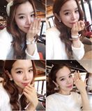 Hot Fashion Street Shoot Accessories Imitation Pearl Size Adjustable Ring