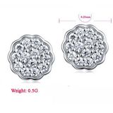 Sunflower 3 Color Choices 3A Zircon Gold Plated Earrings