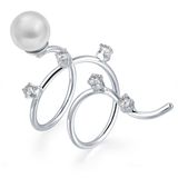 Zirconia Stone Real White Gold Plated Finger Ring for Women