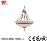 Metal Pendant Light with Glass Cover at Bottom 1294-580