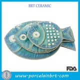 Ceramic Decorative Porcelain White Personalized Healthy Dinner Dessert Divided Plate