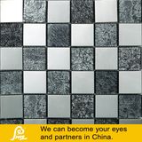 Wall Paper Crystal Glass Mosaic with Metal Treatment