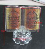 70mm Small Religious Glass Crystal Book Trophy