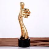 New Custom Metal Trophy Crystal Trophy Customized Lettering Pentagram Creative Competition Good Staff