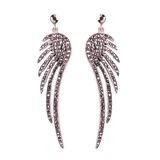 Hot Sale Super Flash Zircon Animal Wing Shape Jewelry Earrings for Women