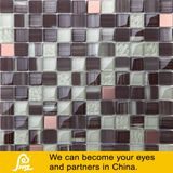 Crystal Glass Mosaic with Painting Design Moka