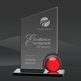 Smoked Peak Red Orb Crystal Award (MP-AWK8645-R)