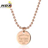 Jewelry Fashion Necklace Women Customized Round Bead Chain Pendant