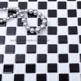 Black and White 4mm Glass Crystal swimming Pool Mosaic