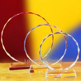 Sunflower Cheap Blank Clear Crystal Trophy Glass Award