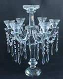 Five Posters Crystal Candle Holder for Wedding Decoration